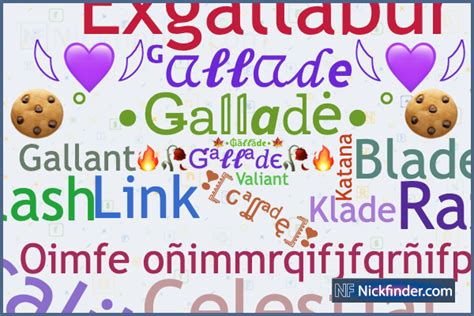 Nicknames for Gallade: Klade, Link, Lancelot, Slash, Valiant.